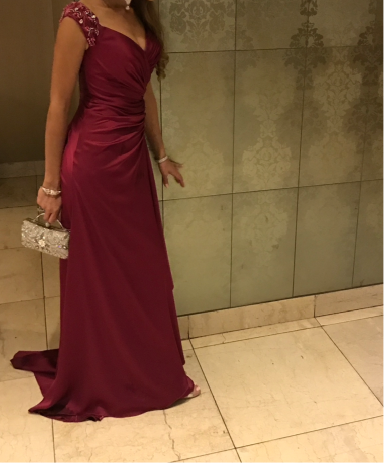 Satin Marone Dress