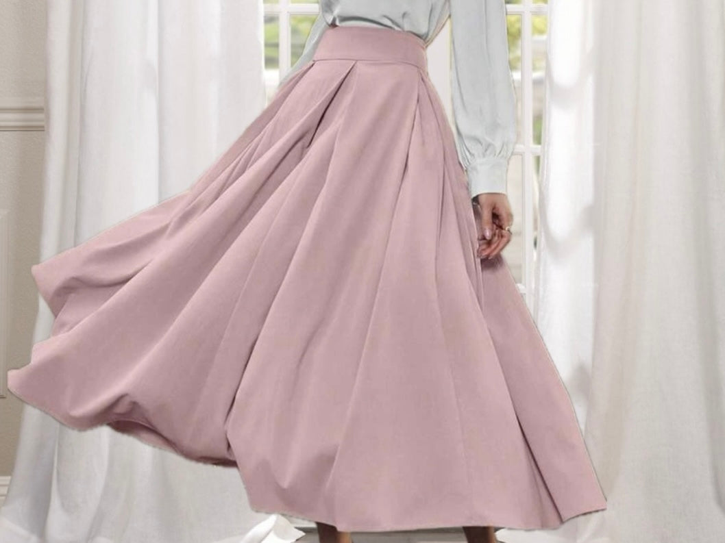 Elegant Fashion Pleat Skirt Aline