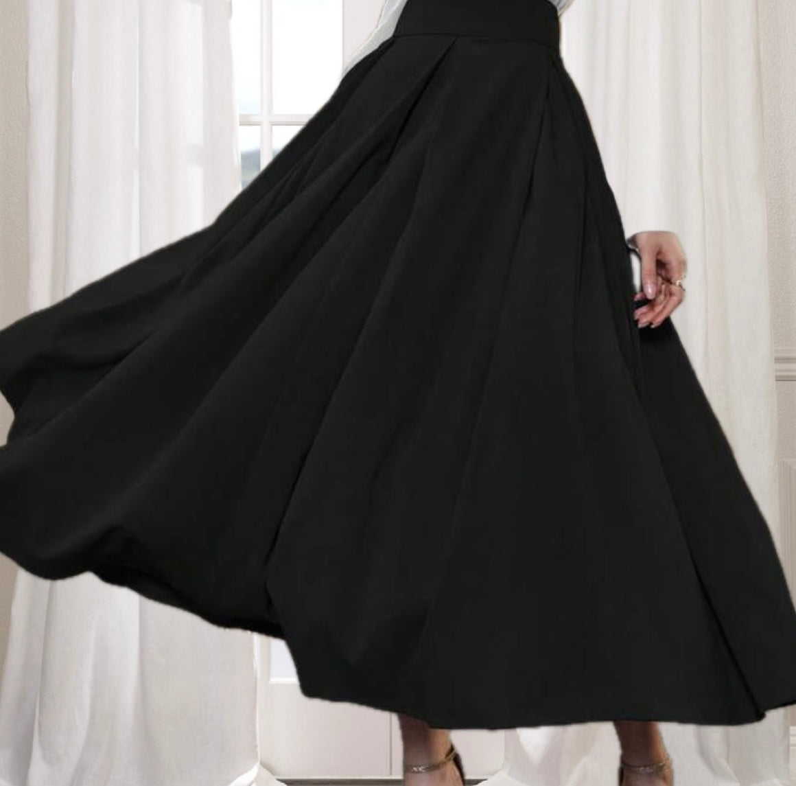 Elegant Fashion Pleat Skirt Aline