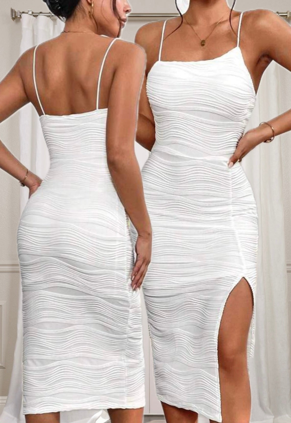 White Knit Cocktail Dress