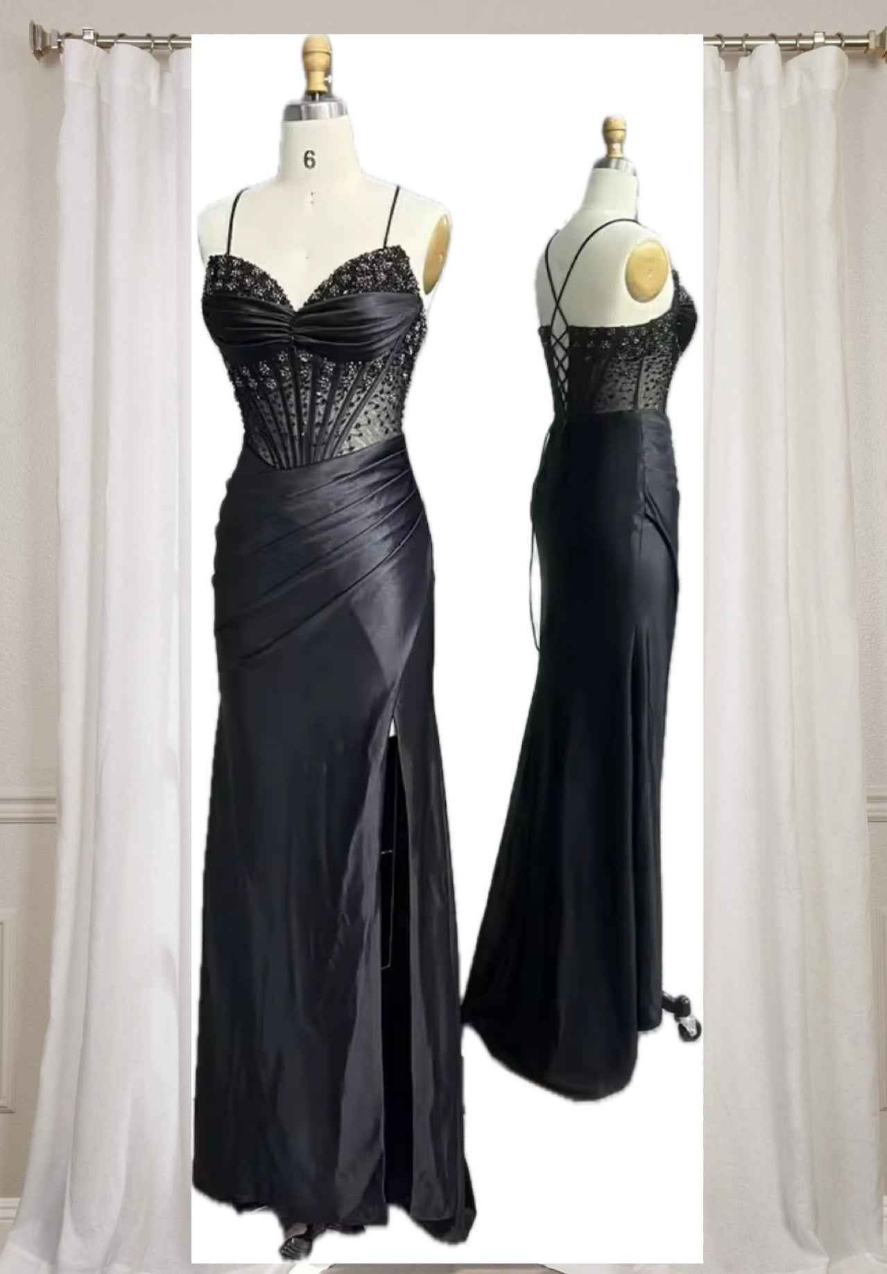 Sky Satin Gown