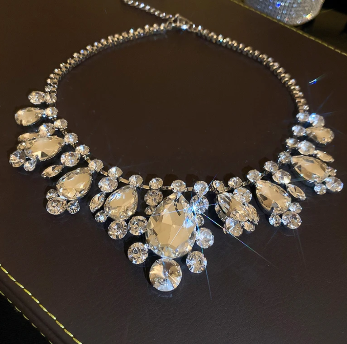 Princess Tear Drop diamond necklace