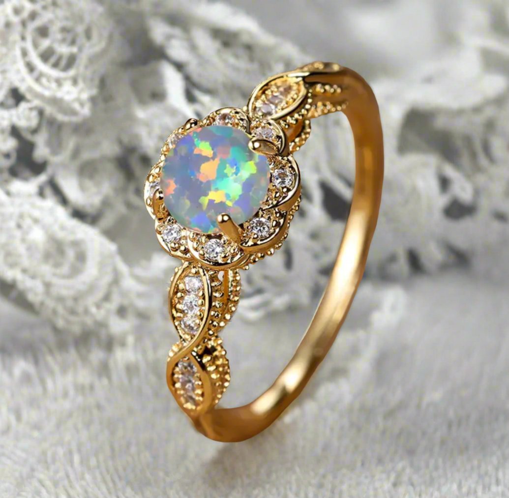 Ring fire opal