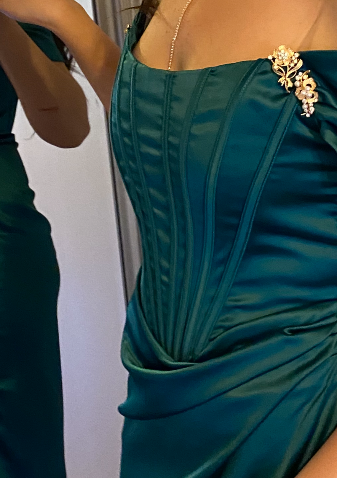 Emerald Envy Bustier Dress (preloved )