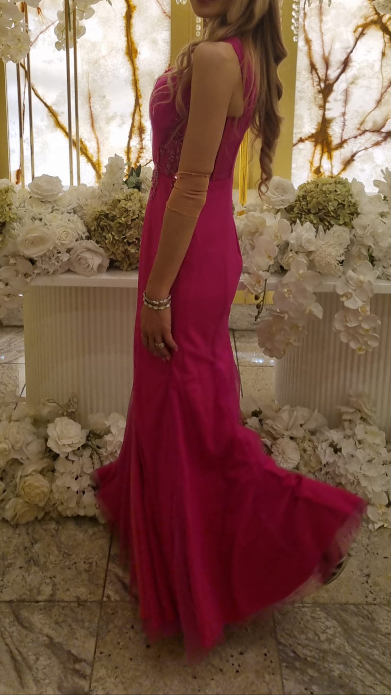 Barbie Fluted Hem Gown