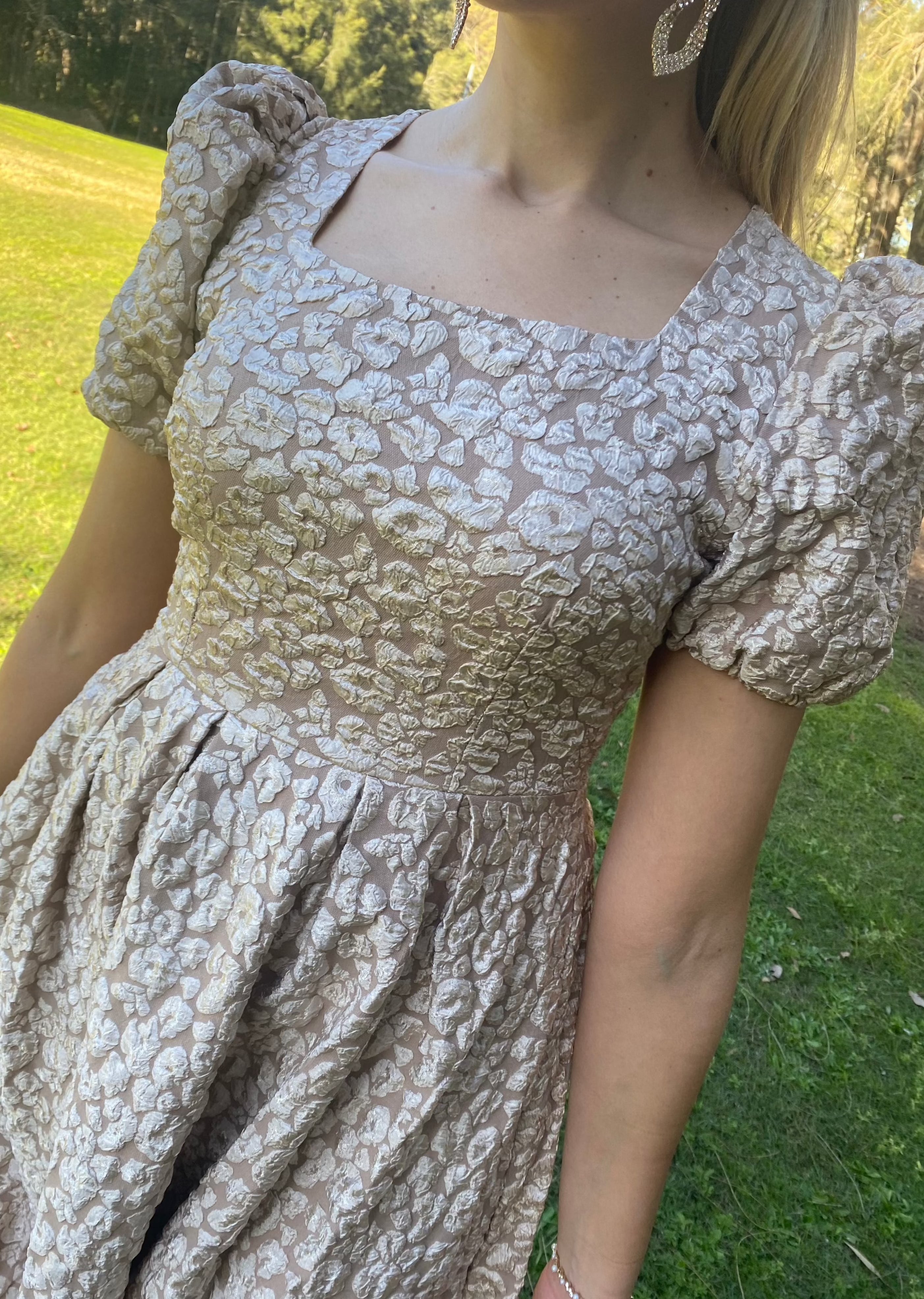 Jacquard Modest Dress