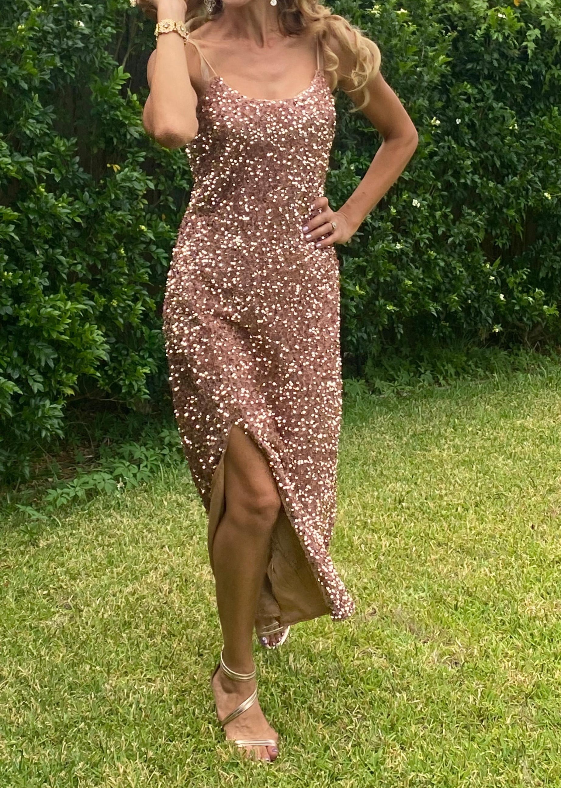 Bronzy Sequin Dress