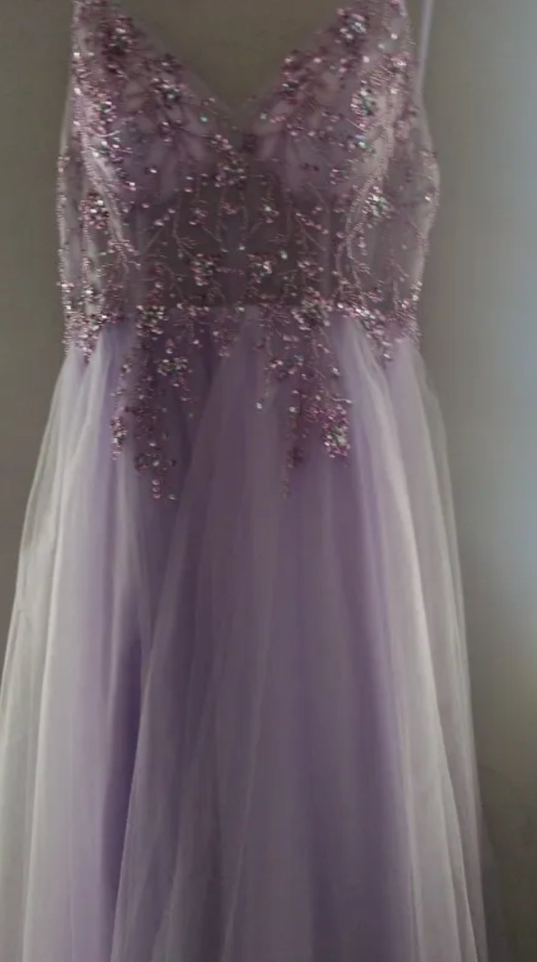 Amethyst Lace Tulle Gown