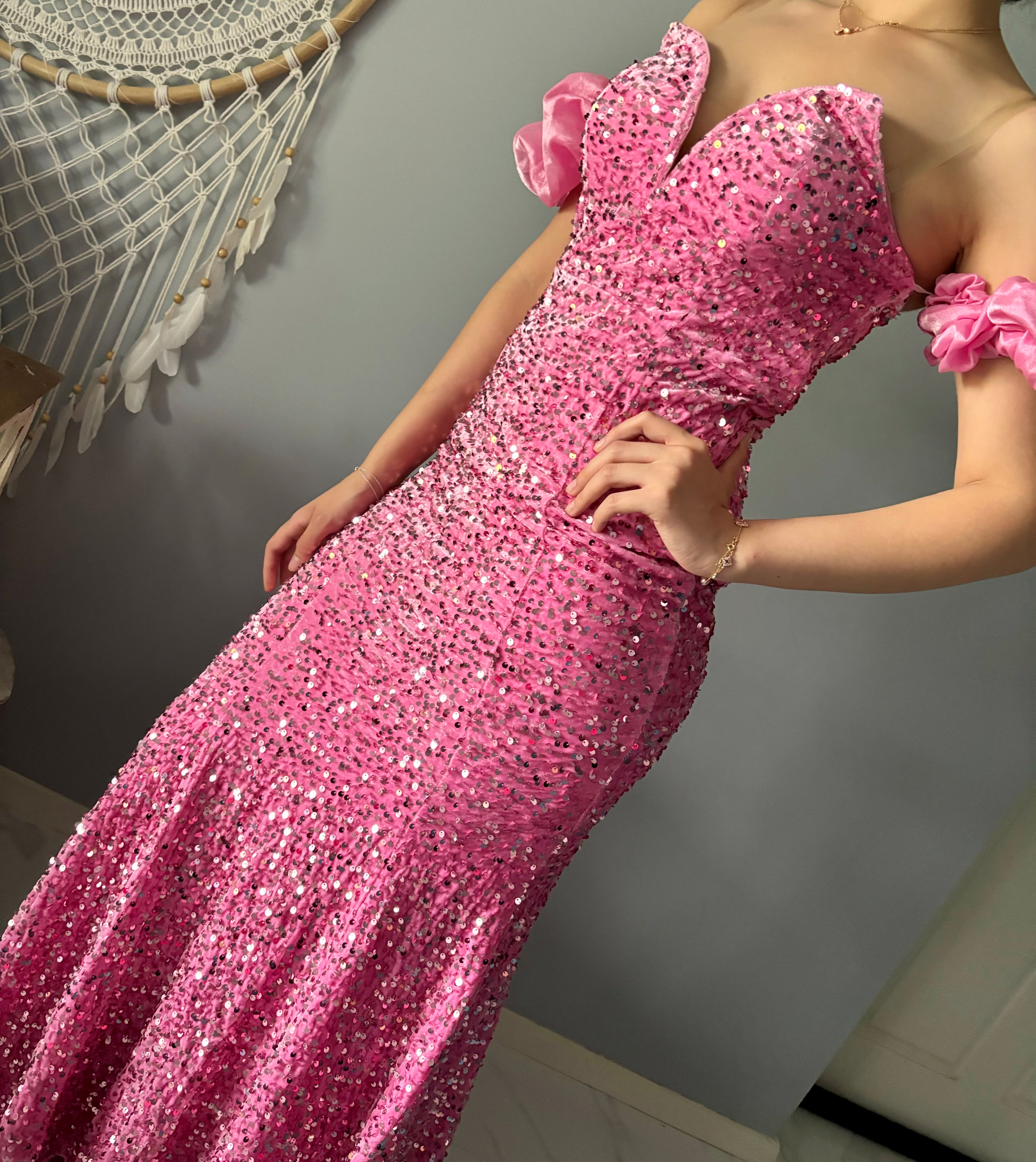 Pink Sequin Dress