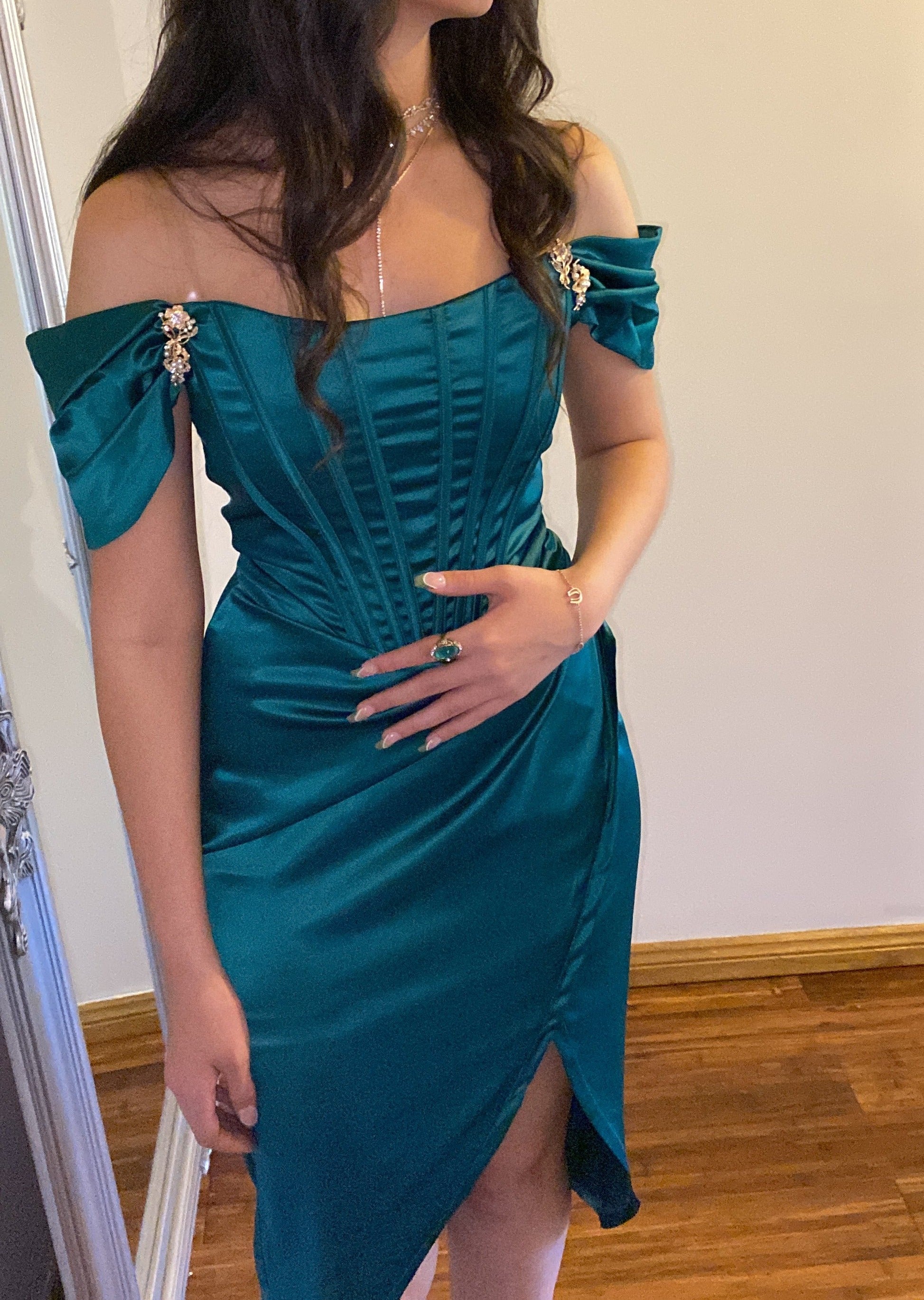 Emerald Bustier Dress